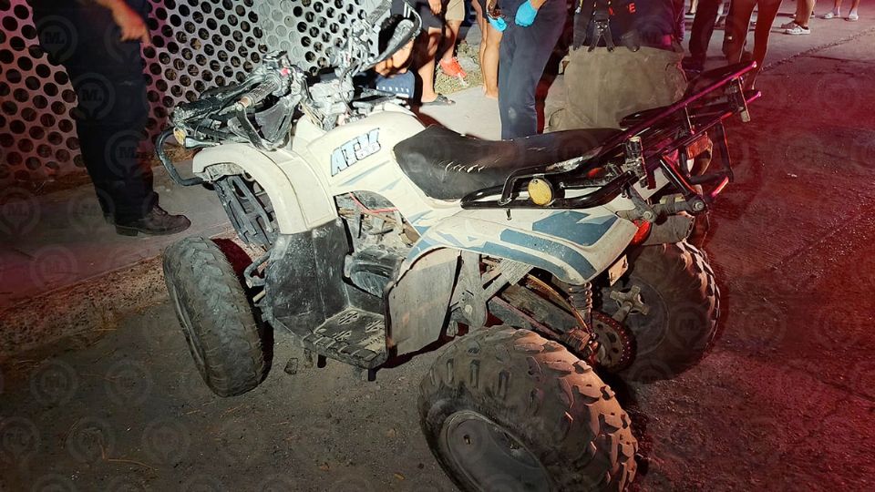 Esta es la cuatrimoto involucrada en el terrible accidente.