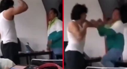 Alumno golpea salvajemente a su maestro en plena clase: 'vuélvete a burlar de mi' | VIDEO