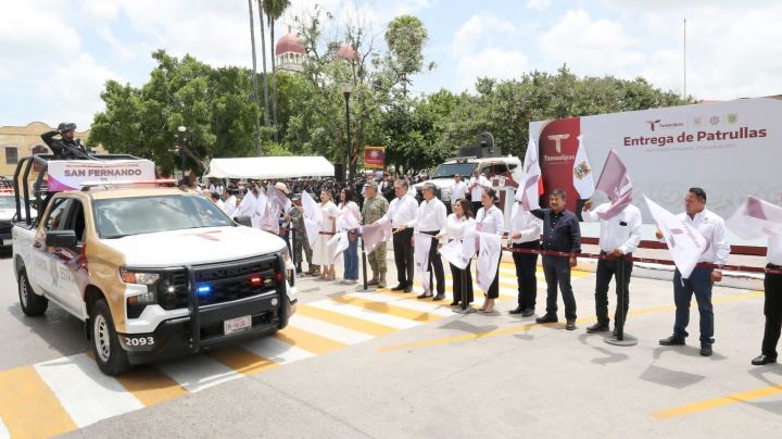 Refuerza Américo seguridad en San Fernando y la región con entrega de nuevas patrullas