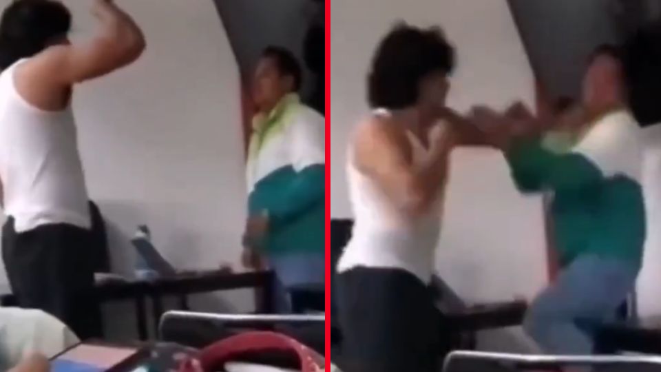 Durante toda la pelea, el estudiante lo denuncia como la persona que se había burlado de él en reiteradas ocasiones