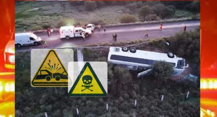 Autobús y camioneta se impactan brutalmente en carretera; hay un muerto y más de 50 heridos / VIDEO