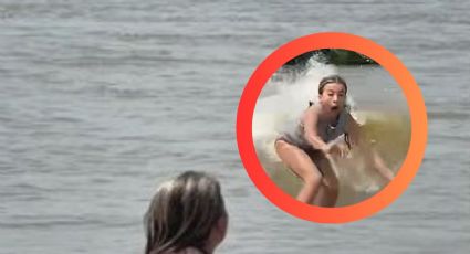 Captan enorme caimán nadando cerca una niña de 12 años en Texas | VIDEO