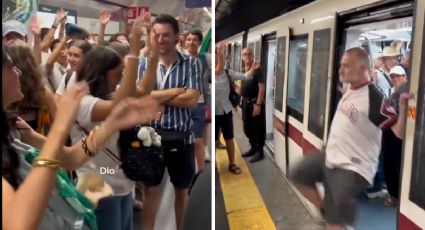 Italiano agrede a mexicanos en vagón del Metro; respuesta 'a la mexicana' se vuelve viral | VIDEO