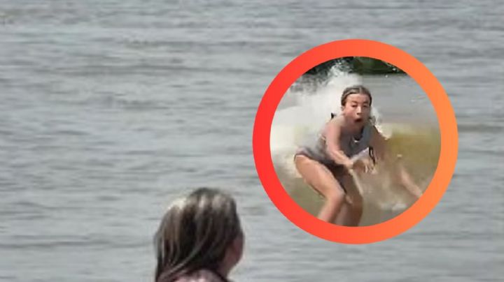 Captan enorme caimán nadando cerca una niña de 12 años en Texas | VIDEO