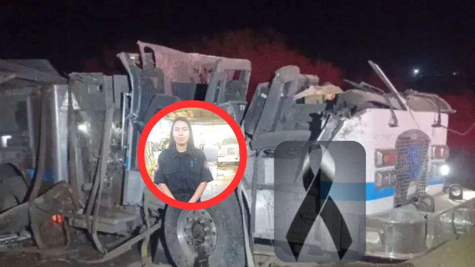 Muere bombera en volcadura