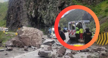 Deslave de rocas aplasta a ambulancia; familiar del paciente sufrió amputación