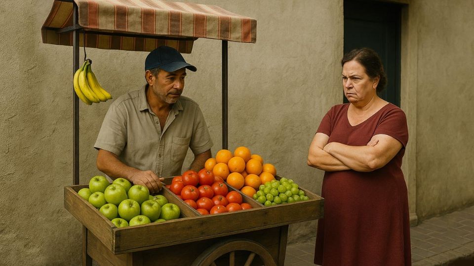 Los puestos ambulantes se instalan sobre la banqueta o en la calle