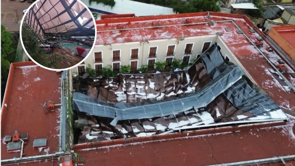 El techo se vino abajo debido al peso del hielo