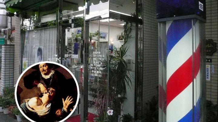 ¿Qué significan los colores blanco, rojo y azul de los postes de las barberías?