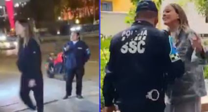 'Lady Racista' ataca de nuevo; ahora agredió al personal de una empresa de seguridad | VIDEO