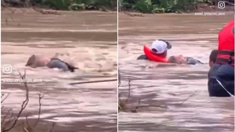 Mujer es rescatada del río Guadalupe en Texas tras fuertes inundaciones