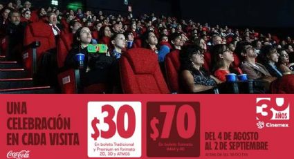 Cinemex anuncia boletos y palomitas por 30 pesos en estos lugares, ¿a partir de cuándo? 