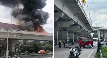 Mueren dos policías tras choque de camión; contenedor cayó y aplastó una camioneta | VIDEO