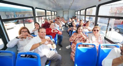 Dan banderazo de salida a nuevos camiones urbanos; refuerzan rutas al poniente de Nuevo Laredo