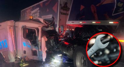 Chocan tráileres en la autopista Monterrey-Saltillo; un mecánico murió aplastado