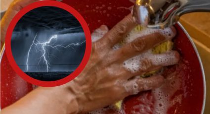 ¿Es peligroso lavar los trastes o bañarse durante una tormenta?, esto dice Protección Civil