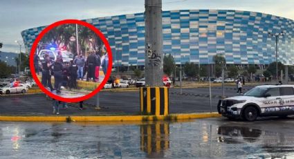 MOMENTO EXACTO en el que se desata balacera antes del partido San Luis-Puebla; una mujer murió