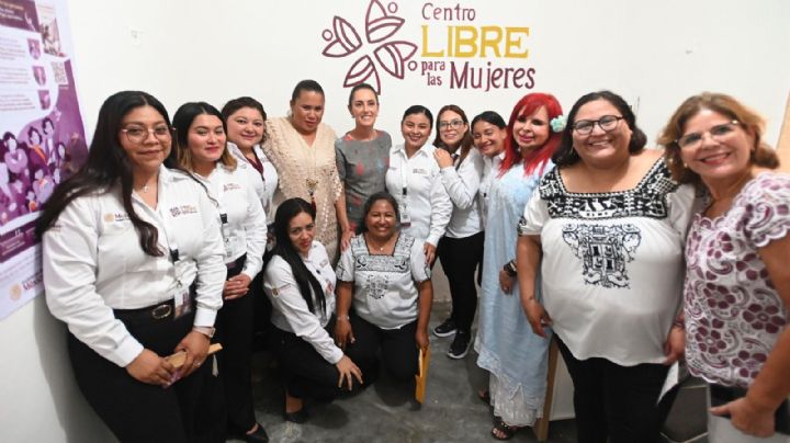Claudia Sheinbaum inaugura Centro Libre para las Mujeres en Calakmul
