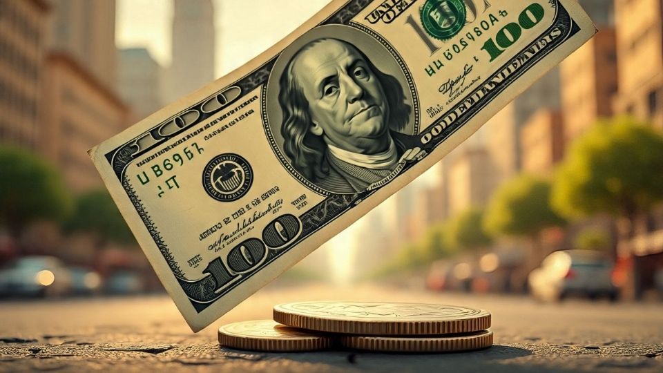 El dólar está encima del peso.