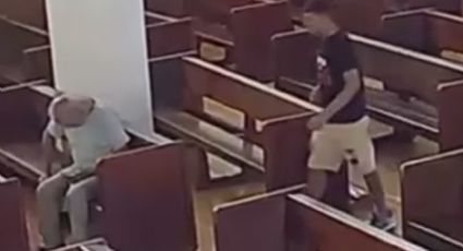 ¡Sin temor a Dios!: así le robaron el celular a un abuelito en iglesia; suceso quedó grabado | VIDEO