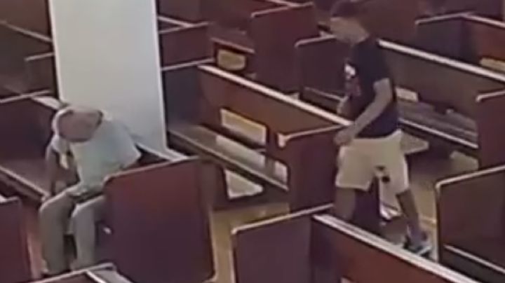 ¡Sin temor a Dios!: así le robaron el celular a un abuelito en iglesia; suceso quedó grabado | VIDEO