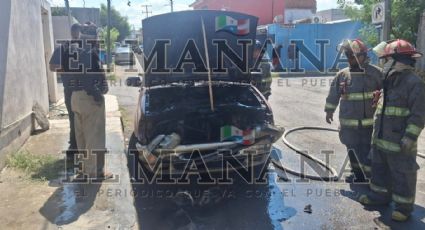 Nuevo Laredo: camioneta arde en llamas con abuelito en su interior; fue en la colonia Las Torres