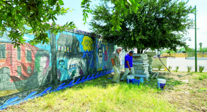 Dan nueva vida a mural del CREDE