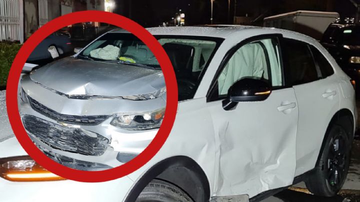 Imprudente conductor destroza su camioneta de agencia y otro vehículo en la colonia Guerrero