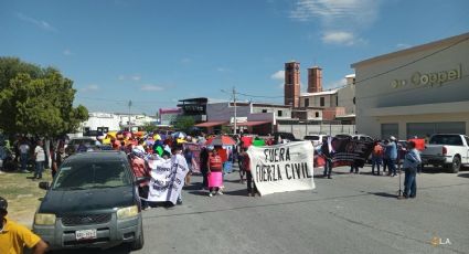 Anáhuac se manifiesta contra presuntos abusos de Fuerza Civil