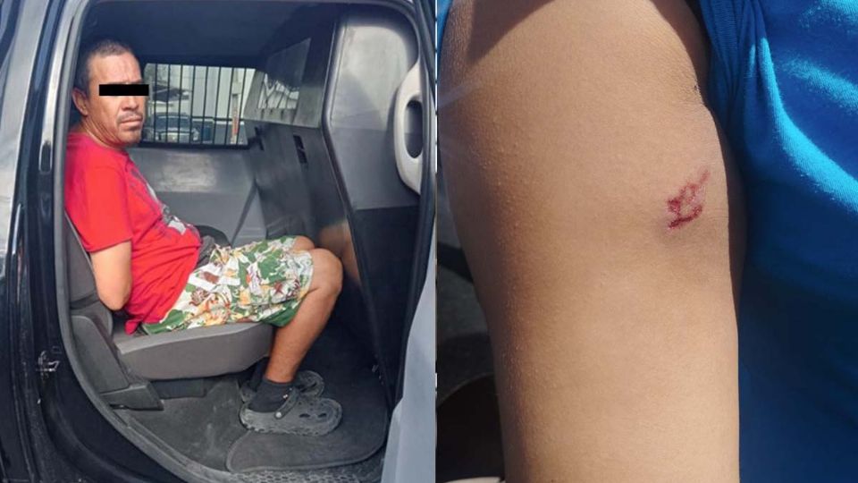 El hombre derribó a la mujer y la golpeó en el piso