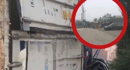 Tráiler se queda sin frenos, cae de puente y aplasta dos autos; hay un muerto | IMÁGENES FUERTES