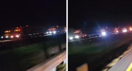 Viven automovilistas megafilas en Autopista Monterrey-Nuevo Laredo de más de 20 km