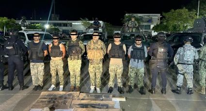 Detienen a célula delincuencial en Tabasco; les hallan armas, drogas y municiones