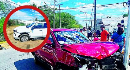 Gael y José destrozan sus camionetas de agencia tras choquezón en Nuevo Laredo
