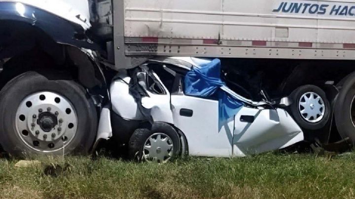Autopista Monterrey-Nuevo Laredo: hombre muere prensado entre tráileres 