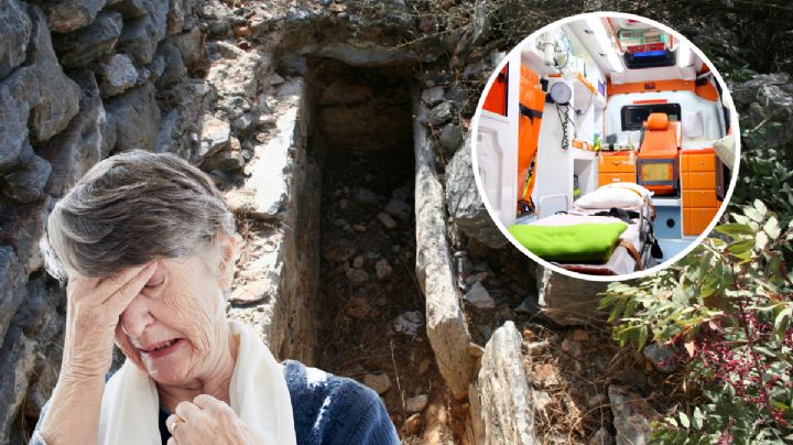 Anciana cae a tumba de más de cinco metros; realizaba labores de limpieza | VIDEO