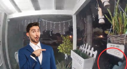 Familia capta extraña imagen en el jardín de su hogar; el caso se vuelve viral | VIDEO