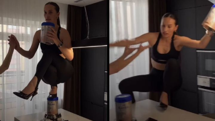 Influencer se fractura la columna en reto viral; acababa de ser mamá por primera vez | VIDEO