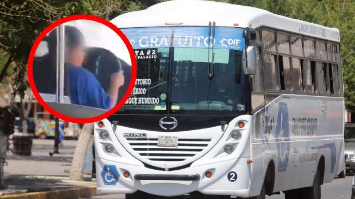 Niño es captado manejando camión urbano; no alcanzaba a ver por encima del volante | VIDEO