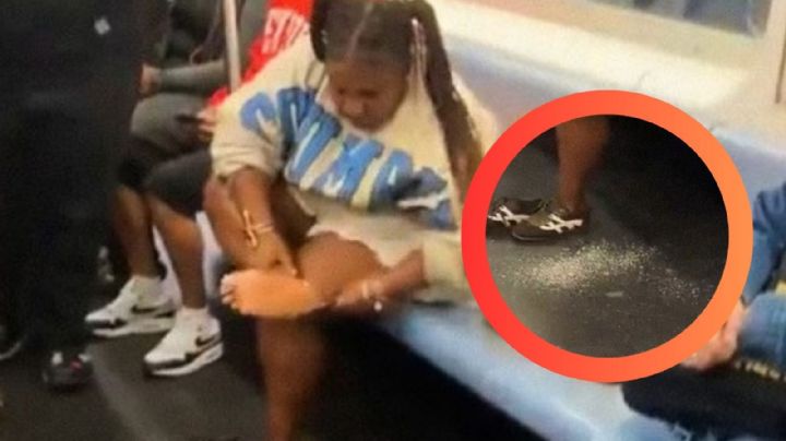 Mujer se exfolia el pie mientras viaja en el metro; dejó restos de piel muerta en el vagón | VIDEO