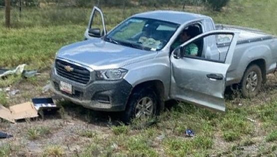 Camioneta sufre aparatoso accidente en la carretera Nuevo Laredo- Monterrey; ¿hubo heridos?