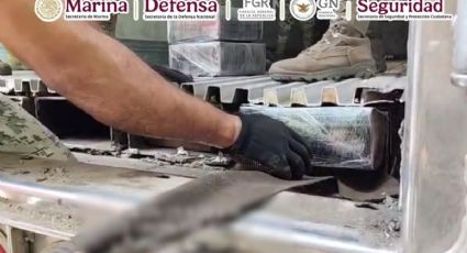 Delincuentes ocultaron 1.5 toneladas de droga en la caja de un tráiler; autoridades los descubrieron