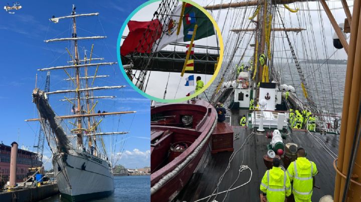 Buque Escuela Cuauhtémoc realiza pruebas en el mar; prepara su regreso tras reparaciones en Nueva York