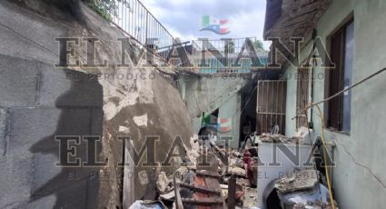 Nuevo Laredo: mujer se salva de morir en su casa; placa de cemento se desplomó a su lado
