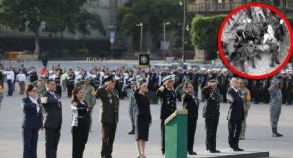 Sheinbaum encabeza izamiento de bandera en memoria de víctimas de los sismos de 1985 y 2017