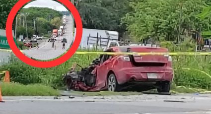 Pareja pierde la vida trágicamente tras chocar de frente contra tráiler; así fue el brutal accidente