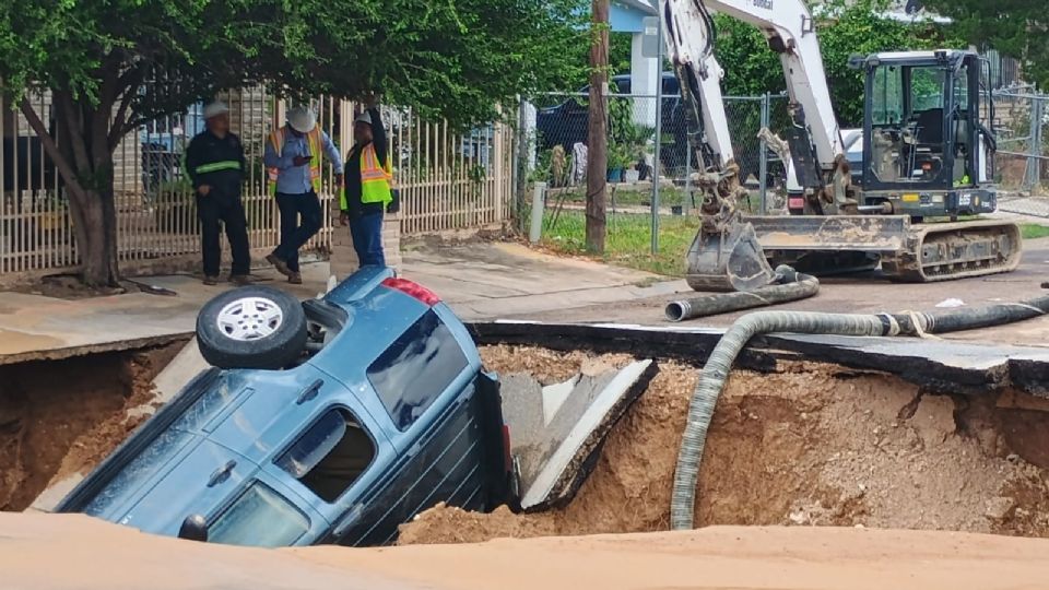 Socavón en Laredo.