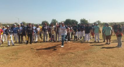 Fiesta en el diamante de la Liga de Beisbol Riberas del Bravo