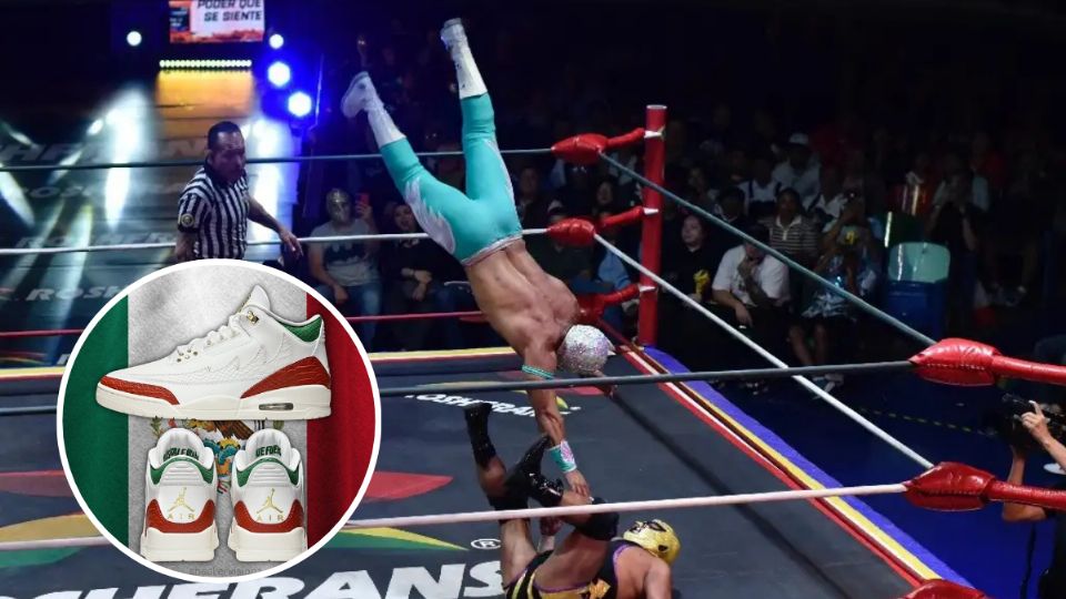 Los tenis Jordan que hacen referencia a la Lucha Libre mexicana