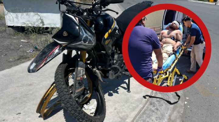 Motociclista queda grave tras chocar brutalmente contra auto en Nuevo Laredo; andaba ebrio